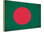 Vianmo Insegna In Legno 20X30 Cm Bangladesch Bangladesh Vintage