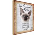 Vianmo Insegna In Legno 30X20 Cm Balinesische Katze