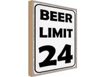 Vianmo Insegna In Legno 18X12 Cm Beer Limit 24 Bier Alkohol