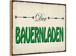 Vianmo Insegna In Legno 12X18 Cm Bauernladen Hofladen Verkauf