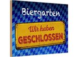 Vianmo Insegna In Legno 12X18 Cm Bayern Biergarten Wir Haben Geschlossen
