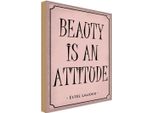 Vianmo Insegna In Legno 30X20 Cm Beauty Is An Attitude