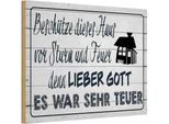 Vianmo Insegna In Legno 20X30 Cm BeschüTze Deises Haus Vor Sturm