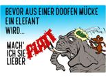 Vianmo Insegna In Legno 20X30 Cm Bevor Aus MüCke Elefant Wird