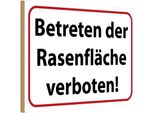 Vianmo Insegna In Legno 20X30 Cm Betreten RasenfläChe Verboten