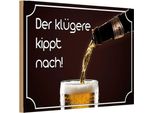 Vianmo Insegna In Legno 20X30 Cm Bier Der KlüGere Kippt Nach