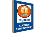 Vianmo Insegna In Legno 30X20 Cm Bier Alkoholschutzgebiet BiergläSer