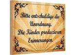 Vianmo Insegna In Legno 20X30 Cm Bitte Entschludige Die Unordnung