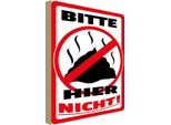 Vianmo Insegna In Legno 30X20 Cm Bitte Hier Nicht Kot Tiere Hund