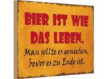 Vianmo Insegna In Legno 20X30 Cm Bier Ist Wie Das Leben Man Soll
