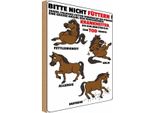 Vianmo Insegna In Legno 30X20 Cm Bitte Nicht FüTtern Pferd Krank