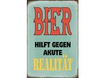 Vianmo Insegna In Legno 30X20 Cm Bier Hilft Gegen Akute RealitäT