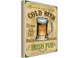 Vianmo Insegna In Legno 18X12 Cm Bier Irish Pub Gold Beer Good Times