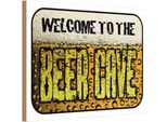 Vianmo Insegna In Legno 20X30 Cm Bier Welcome To The Beer Cave