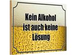 Vianmo Insegna In Legno 12X18 Cm Bier Kein Alkohol Keine LöSung