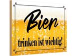 Vianmo Insegna In Legno 12X18 Cm Bier Trinken Ist Wichtig!