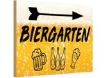 Vianmo Insegna In Legno 12X18 Cm Biergarten Rechts Bier