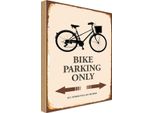 Vianmo Insegna In Legno 18X12 Cm Bike Parking Only Fahrrad Parken
