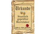 Vianmo Insegna In Legno 30X20 Cm Bier Urkunde GeprüFter Biertrinker