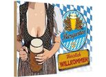 Vianmo Insegna In Legno 20X30 Cm Biergarten Willkommen Bayern