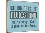 Vianmo Insegna In Legno 20X30 Cm Bin Im Ruhestand Chef Meine Frau