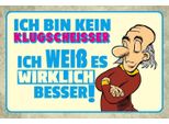 Vianmo Insegna In Legno 12X18 Cm Bin Kein Klugscheisser Ich Weß