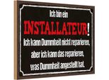 Vianmo Insegna In Legno 20X30 Cm Bin Installateur Kann Reparieren