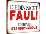 Vianmo Insegna In Legno 12X18 Cm Bin Nicht Faul Im Standby Modus