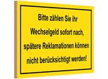 Vianmo Insegna In Legno 12X18 Cm Bitte ZäHlen Sie Wechselgeld