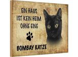Vianmo Insegna In Legno 12X18 Cm Bombay Katze Ohne Kein Heim