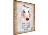 Vianmo Insegna In Legno 30X20 Cm Borsoi Hund Athletisch