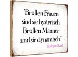 Vianmo Insegna In Legno 12X18 Cm BrüLlen Frauen BrüLlen MäNner