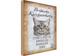 Vianmo Insegna In Legno 30X20 Cm Britische Kurzhaarkatze