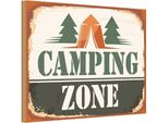 Vianmo Insegna In Legno 20X30 Cm Camping Camping Zone Outdoor