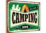Vianmo Insegna In Legno 20X30 Cm Camping Welcome
