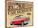 Vianmo Insegna In Legno 12X18 Cm Car Service Auto Repair 1972