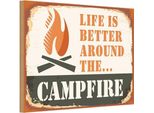 Vianmo Insegna In Legno 20X30 Cm Camping Campfire Life Is Better Outdoor