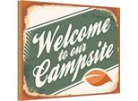 Vianmo Insegna In Legno 12X18 Cm Camping Welcome To Our Campsite