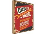 Vianmo Insegna In Legno 18X12 Cm Car Service Open 24 Hours Auto