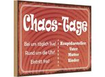 Vianmo Insegna In Legno 20X30 Cm Chaos Tage Vater Mutter Kinder