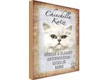 Vianmo Insegna In Legno 18X12 Cm Chinchilla Katze HüBsch Elegant