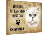Vianmo Insegna In Legno 20X30 Cm Chinchilla Katze Ohne Kein Heim