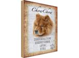 Vianmo Insegna In Legno 18X12 Cm Chow Chow Hund Loyal