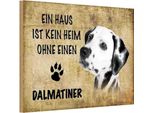 Vianmo Insegna In Legno 12X18 Cm Dalmatiner Hund Ohne Kein Heim