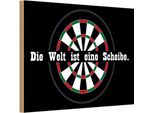 Vianmo Insegna In Legno 20X30 Cm Dart Die Welt Ist Eine Scheibe