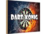 Vianmo Insegna In Legno 12X18 Cm Darts Dart KöNig
