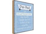 Vianmo Insegna In Legno 18X12 Cm Das Bad Ist Selbstreinigend