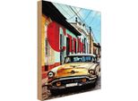 Vianmo Insegna In Legno 18X12 Cm Cuba Gelb Auto
