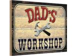 Vianmo Insegna In Legno 20X30 Cm Dad´S Workshop Werkzeug