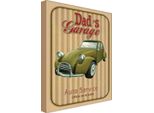 Vianmo Insegna In Legno 18X12 Cm Dad´S Garage Auto Service Open 24